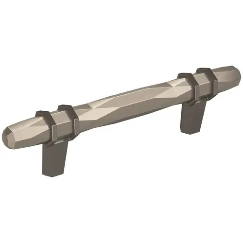 London 3-3/4 in (96 mm) Center-to-Center Satin Nickel/Black Chrome Cabinet Pull