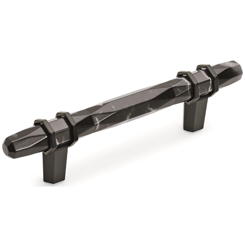 Carrione 3-3/4 in (96 mm) Center-to-Center Marble Black/Black Bronze Cabinet Pull