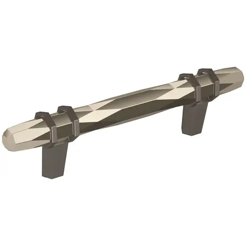 London 3-3/4 in (96 mm) Center-to-Center Polished Nickel/Black Chrome Cabinet Pull