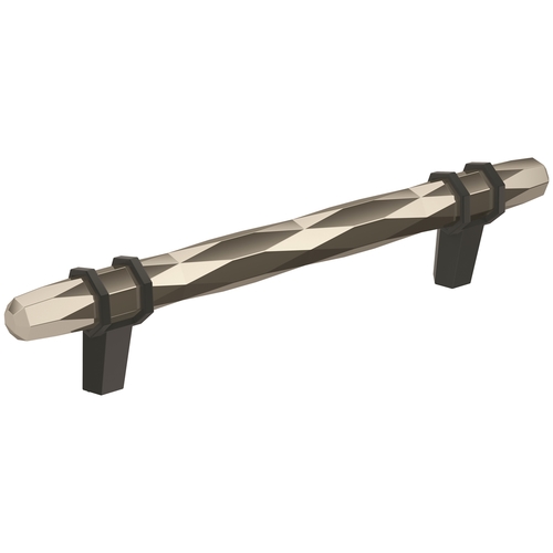 London 5-1/16 in (128 mm) Center-to-Center Polished Nickel/Black Bronze Cabinet Pull