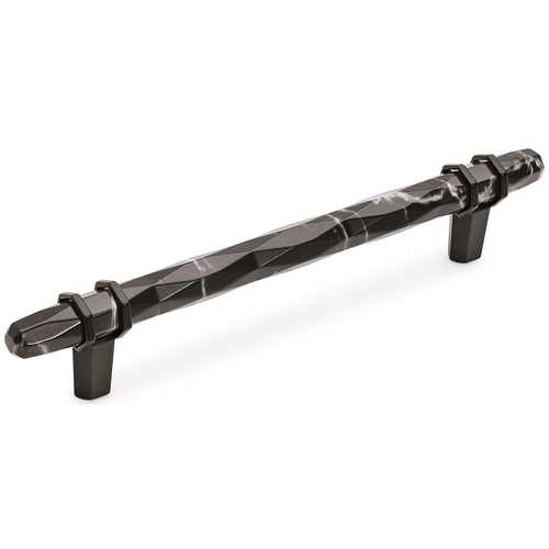 Carrione 6-5/16 in (160 mm) Center-to-Center Marble Black/Black Bronze Cabinet Pull