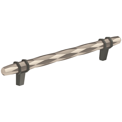 London 6-5/16 in (160 mm) Center-to-Center Polished Nickel/Black Bronze Cabinet Pull