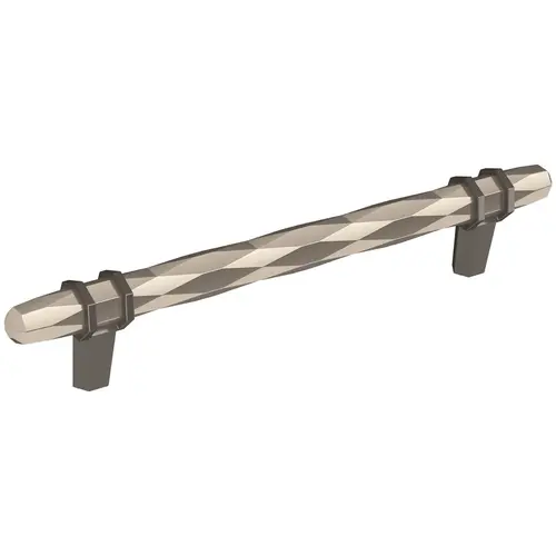 London 6-5/16 in (160 mm) Center-to-Center Polished Nickel/Black Chrome Cabinet Pull