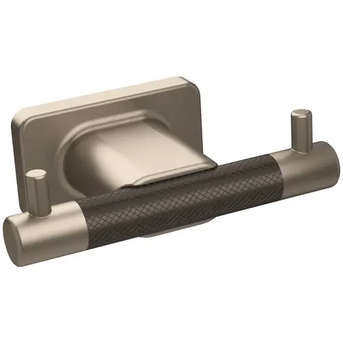 Esquire Double Robe Hook in Satin Nickel/Oil-Rubbed Bronze