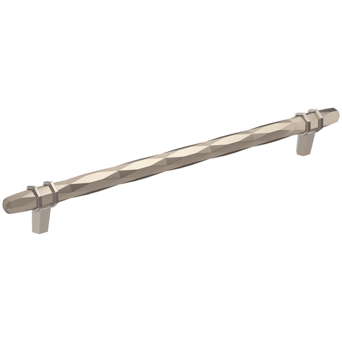 London 10-1/16 in (256 mm) Center-to-Center Satin Nickel/Polished Chrome Cabinet Pull