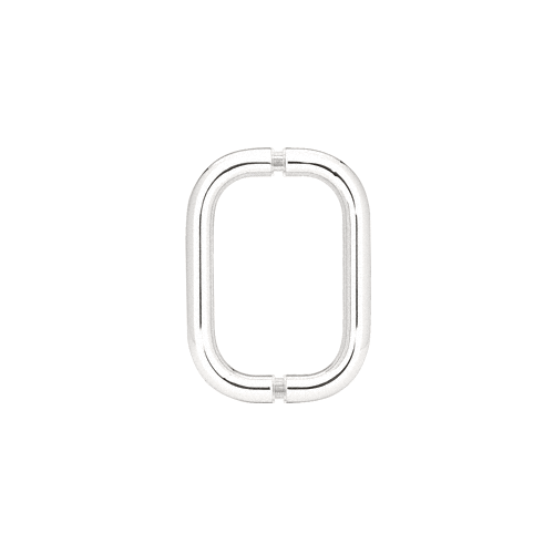 Brushed Nickel 8" Back-to-Back Solid 3/4" Diameter Pull Handles Without Metal Washers