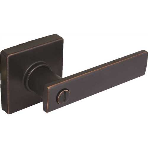 Westwood Aged Bronze Bed/Bath Door Lever with Square Rose