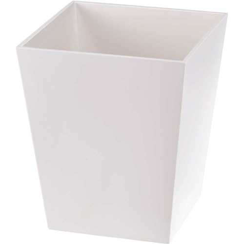 Spa White Collection Wastebasket 6 qt. Melamine - pack of 3