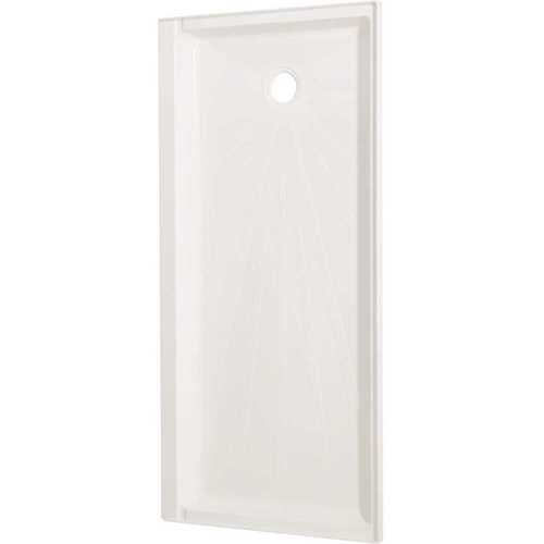 Mustee 3060L Caregiver ShowerTub 30 in. x 60 in. Single Threshold Shower Base in White