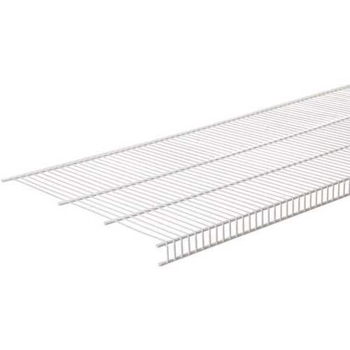 SuperSlide 12 in. D x 72 in. W White Ventilated Wall Mounted Wire Shelf - pack of 6
