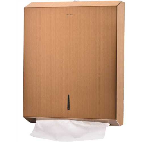 ALPINE 480-COP Copper Brushed Stainless Steel C-Fold/Multi-Fold Paper Towel Dispenser