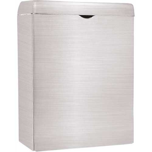 ALPINE 451-SSB Wall-Mounted Sanitary Napkin Receptacle in Stainless Steel