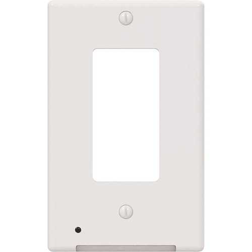 LumiCover 1-Rocker Nightlight Wallplate, White