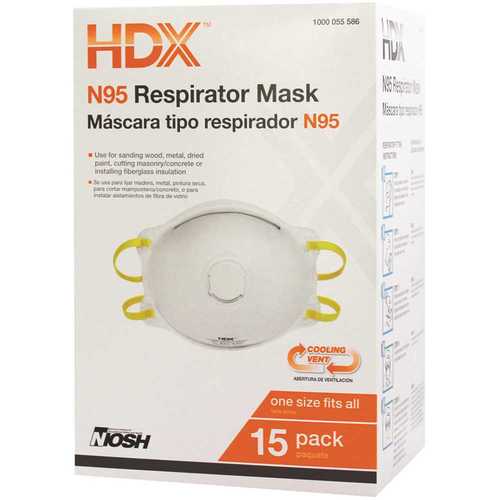 N95 Disposable Respirator Valve Box - pack of 15