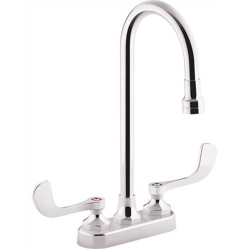 Kohler K-400T70-5ANL-CP Triton Bowe 0.5 GPM 4 in. Centerset 2-Handle Bathroom Faucet with Laminar Flow in Polished Chrome