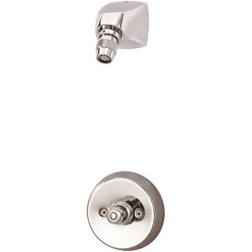 Showeroff Single-Handle 1-Spray Shower Faucet in Polished Chrome (Valve Included)