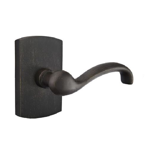 Teton Lever Right Hand Passage With Style # 4 Rose for 1-3/8" to 2-1/4" Door Medium Bronze Finish