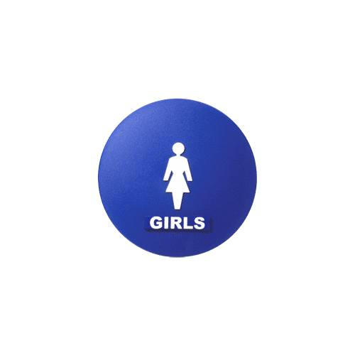 Blue Girls Decal for Restroom Doors