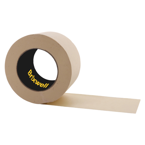 Brixwell MT30060-XCP3 3 Rolls - Pro Grade General Purpose Masking Tan Tape 3 Inch x 60 Yard Made in the USA