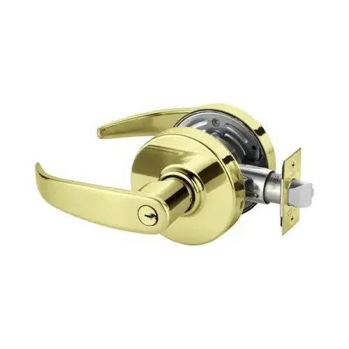 7 Line G05 Entrance/Office Lever Lockset, Bright Polished Brass