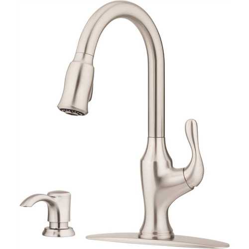 Deming Single-Handle Pull-Down Sprayer Kitchen Faucet in Spot Defense Stainless Steel