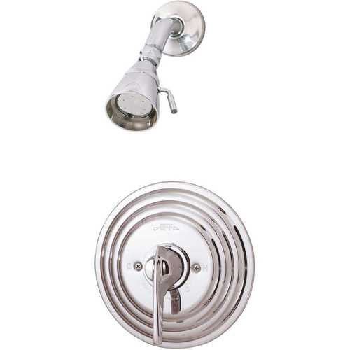 Symmons C-96-1-X Temptrol Commercial 1-Handle 1 Spray Shower Faucet with Stops in Chrome (Valve Included)