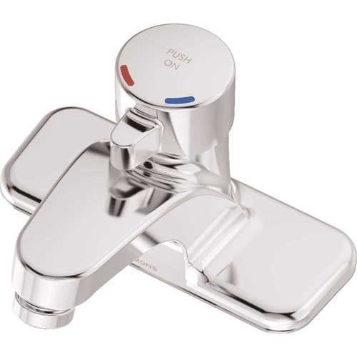 Symmons SLC-6000-IPS Scot 4 in. Centerset Single-Handle Metering Bathroom Faucet with IPS Connections in Chrome