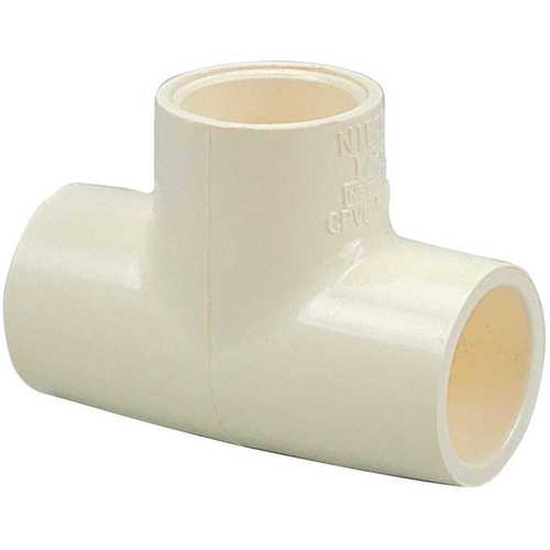 Pipe Tee, 1 in, CPVC, SCH 40 Schedule Cream