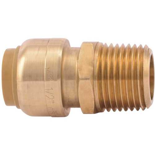 1/2 in. Brass Push-to-Connect Straight Connector Male NPT