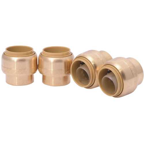 SharkBite 3/4 in. Push-to-Connect Brass End Stop Fitting - pack of 4