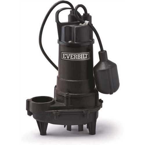 Everbilt 1/2 HP Effluent Pump with Tethered Switch