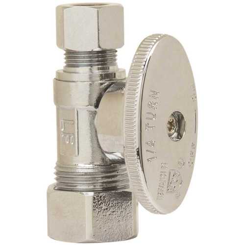 BrassCraft PLB200X P PLUMB SHOP 1/2 in. Nominal Compression x 3/8 in. O.D. Compression 1/4 in. Turn Straight Stop