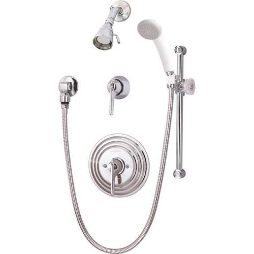Temptrol 2-Handle 1-Spray Round Shower Faucet with Hand Shower in Chrome (Valve Included)