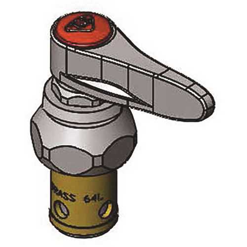 T & S BRASS & BRONZE WORKS 006480-40NS T&S BRASS Eterna Cartridge for Dome Escutcheon Right-to-Close Lever Handl Hot/Red