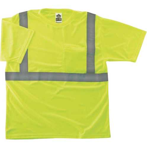 GloWear  2XL Lime Type R Class 2 T-Shirt