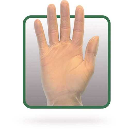 THE SAFETY ZONE GVP9LGHH Large Clear Powder Free Standard Vinyl Glove