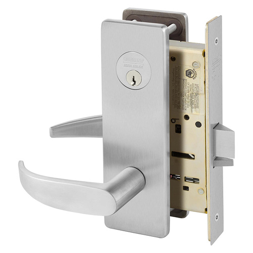 Institutional Privacy Unlocks with Door Close and Inside Lever and Inside Retracts Latchbolt Mortise Lock with P Lever and LS Escutcheon Satin Chrome Finish