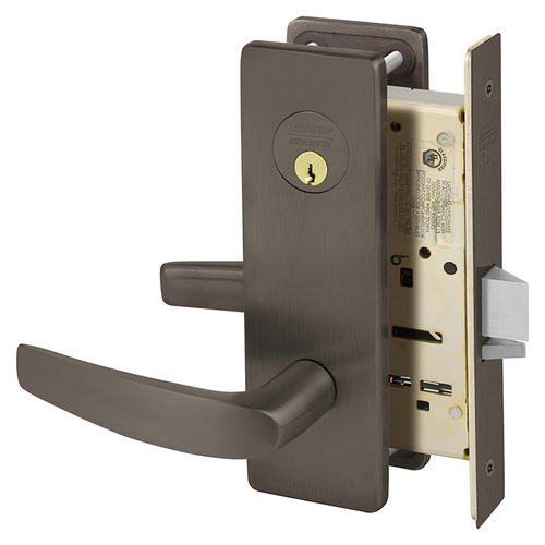 Institutional Privacy Unlocks with Inside Lever and Inside Retracts Latchbolt Mortise Lock with B Lever and LS Escutcheon Oil Rubbed Bronze Finish