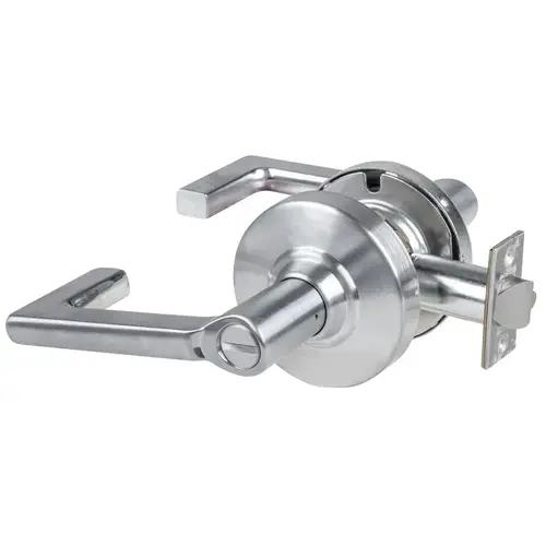 ALX Series Grade 2 Privacy Longitude Lever Lock with 47267038 Springlatch and 47267101 ANSI Strike Satin Chrome Finish