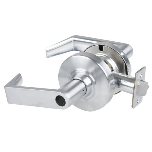 ALX Series Grade 2 Entry Rhodes Lever Lock Less Cylinder with 47267042 Deadlatch and 47267101 ANSI Strike Satin Chrome Finish