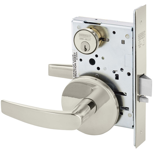 Manufacturing Mortise Lock Bright Nickel Plated Clear Coated