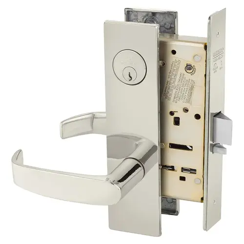 Manufacturing Mortise Lock Bright Nickel Plated Clear Coated