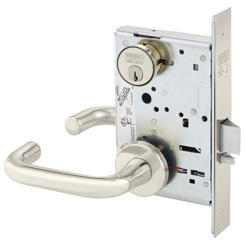 Manufacturing Mortise Lock Bright Nickel Plated Clear Coated