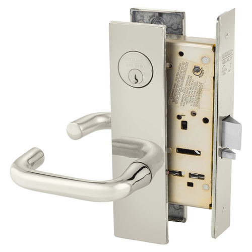 Manufacturing Mortise Lock Bright Nickel Plated Clear Coated