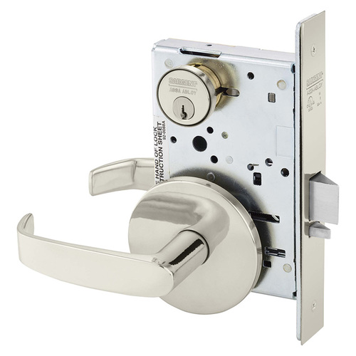 Manufacturing Mortise Lock Bright Nickel Plated Clear Coated