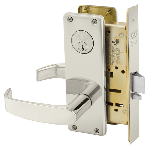 Manufacturing Mortise Lock Bright Nickel Plated Clear Coated