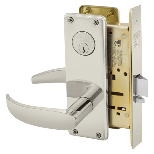 Manufacturing Mortise Lock Bright Nickel Plated Clear Coated