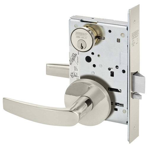 Manufacturing Mortise Lock Bright Nickel Plated Clear Coated