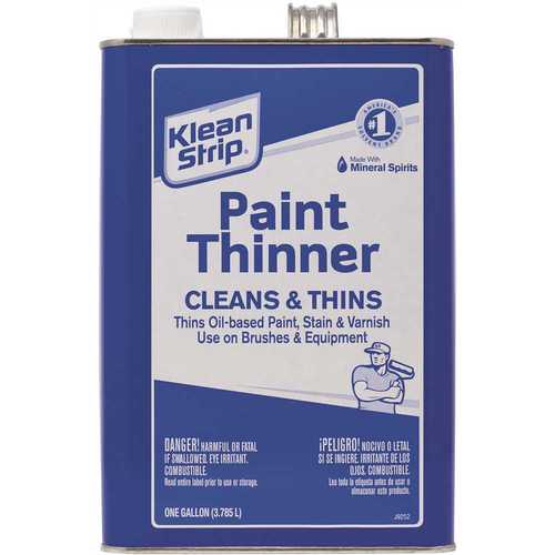 Paint Thinner, Liquid, Free, Clear, Water White, 1 gal, Can