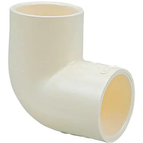 Pipe Elbow, 1 in, 90 deg Angle, CPVC, 40 Schedule Cream